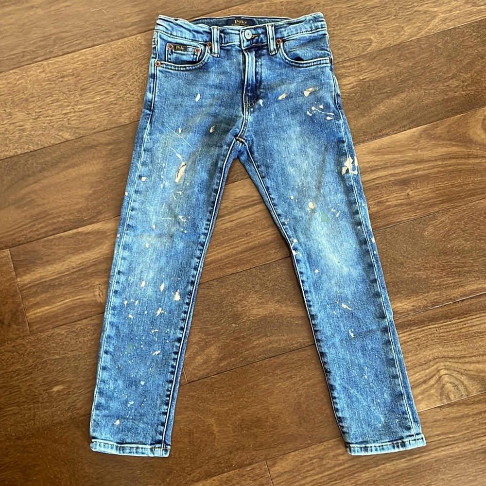 Ralph Lauren Paint splatter skinny jeans